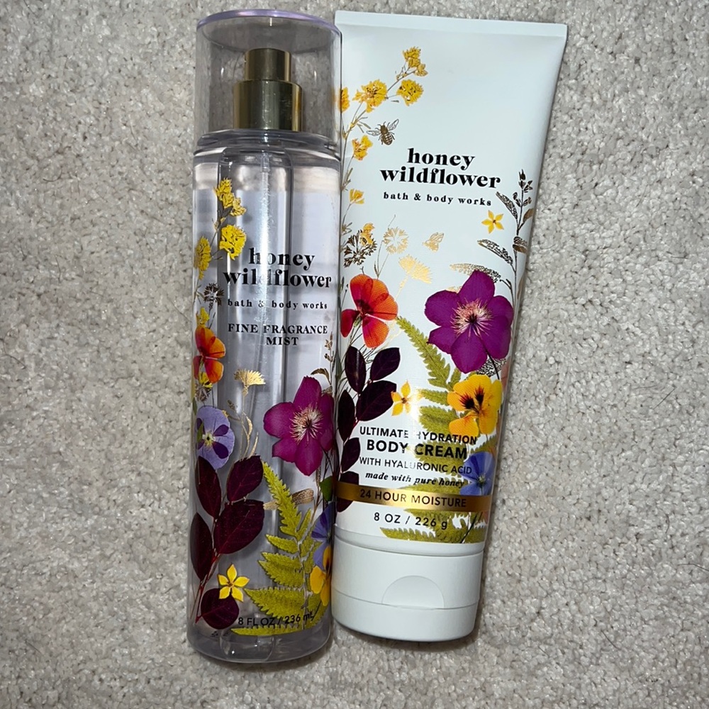 honey wildflower fine fragrance mist and ultimate hydration body cream